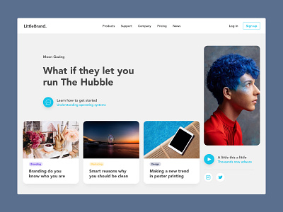 Littlebrand cards interface ui web deisgn