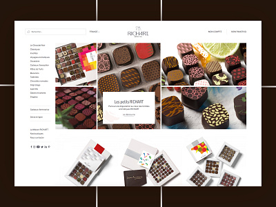 Chocolat Richart - Website design ecommerce food fooddesign interface interfacedesign minimalist newquest photography ui ux web webdesign website