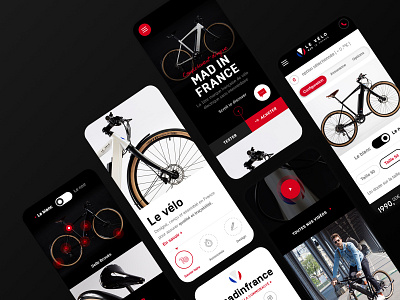 Le vélo Mad in France - Responsive blackandwhite design ecommerce interface interfacedesign newquest responsive responsive design responsive website ui ux web website