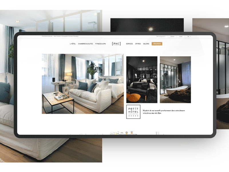 Petit Hôtel Confidentiel art direction design newquest ui ux web website