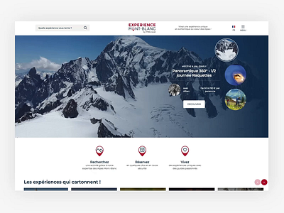 Expérience Mont Blanc - Website design experience design interface interfacedesign newquest ui ux web webdesign website
