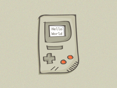 Gameboy drawing illustration retro the80s