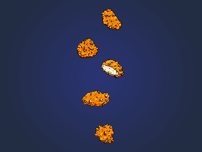 Chicken Nuggets food illustration nuggets