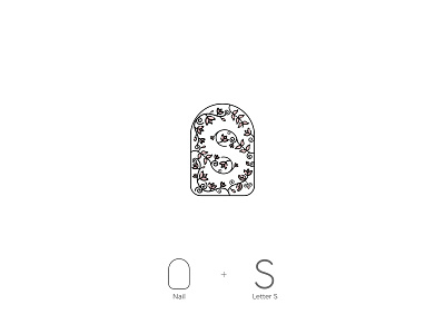 Nail Studio Logo concept curve design flower iran iranian letter s logo logo concept logo design nail nail art nail salon