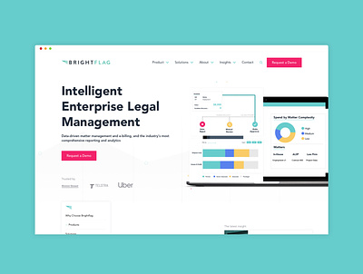 Brightflag abstract ai design law law firm legal legaltech tech ui web website