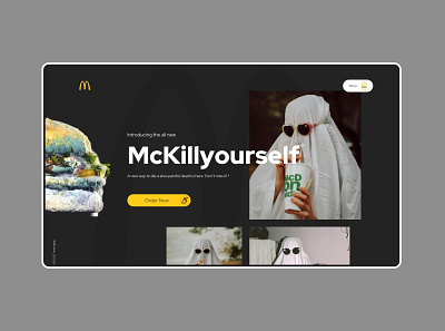 Mocktober 2021 - McDonald's Halloween burger elegant seagulls food halloween landingpage mcdonalds mocktober mocktober2021 mockup restaurant ui