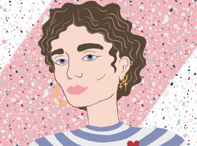 Love Me Tinder for Vogue Polska girl girlpower illustration lgbt pastel procreate terazzo vogue voguepolska