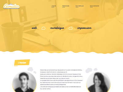 Agence Cumulus - website homepage agency cumulus homepage web design