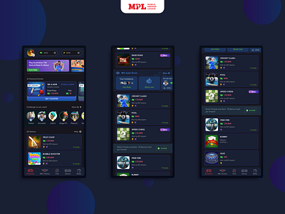 MPL App Dark Theme (Redesign) app branding design illustration logo typography ui ux vector