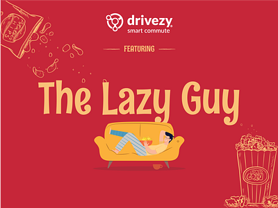 The Lazy Guy Advertisement design illustration vector web