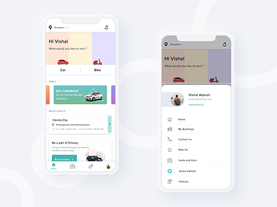 dribbble post app design flat minimal ui ux vector