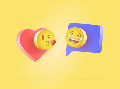 Emotions 3D 3d 3d animation design dribbble emoji emoticons figma graphics illustration ui