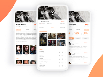Movie Information screen android app booking cinema design interaction interface design ios movie ui ux