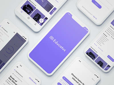 E-Learning App Design app behance dribbble e learning education app ios online education ui ux