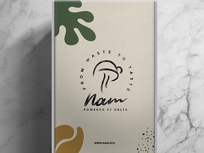 Nam Brand Identity coffee coffee bean mushroom pattern sustainable