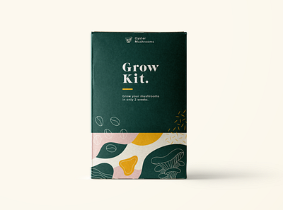 Grow kit for mushrooms out of coffee waste coffee coffee bean design illustration matisse mushroom packaging upcycle