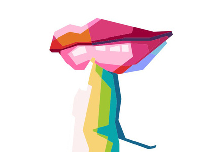 lips cartoon colors design fresh illustration illustrations illustrators popart portrait vector wpap