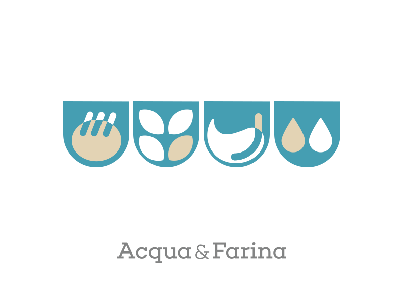Dribbble Water & Flour branding design geometric identity logo mark minimal symbol type water flour