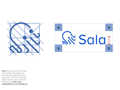 Sala logo automate blue company design education icon illustration it logo logo design school students tech ui university vector