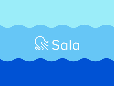 SALA logo blue branding company design icon illustration it logo sala school students tech ui vector