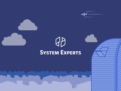 System Experts logo blue branding company design icon it logo logo design tech vector