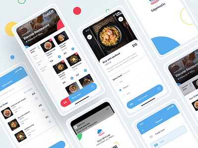 EdgelessGo app addtocart app buttons china colors design food food and drink order ordering qr qr code qrcode scan seafood shopping cart thai food typography ui ux