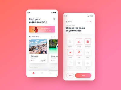 Travely - Search app colors concept app dashboard app design designer filter filters goals illustration search sketch travel travel app traveling ui ux