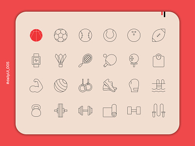Icon Design Set (Sports & Fitness) challenge accepted clean design clean ui concept design dailyui005 dailyuichallenge fitnessicon flaticon flaticondesign icon design icon set iconography logo mobileicon simple icons solid color sporticon two color uidesign uiinspirations