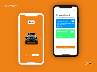 Privacy & Settings Screen Design carbookapp challenge accepted clean ui concept design dailyui007 dailyuichallenge design app interactive design mobile app design newconcept newdesign newideation privacy policy settings icon solid color uidesign uiinspirations uiux userfriendly xd design