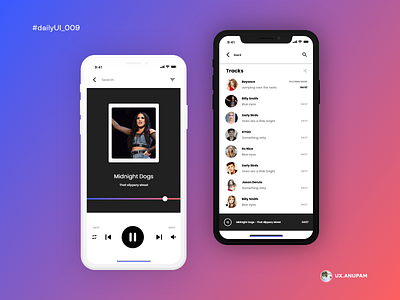 Music player Design challenge accepted clean design concept design dailyui009 dailyuichallenge gradiant interactive design minimalist mobile mobile app design music app musicplayer newconcept newideas newideation simple uidesign uiinspirations userfriendly userinterface