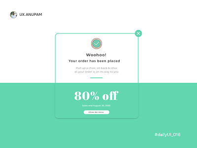 Pop-Up / Overlay Design challenge accepted clean design concept design dailyui016 dailyuichallenge dailyuiuxpost interactive design newconcept newdesign newideas newsolutions overley popup selling uidesign uiinspirations userfriendly website concept website design webuiuxdesign