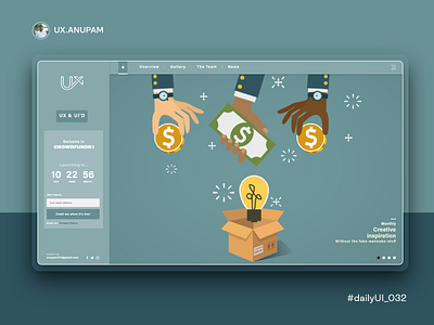 Crowdfunding Campaign Design 100 day challenge 100 day project 100days challenge accepted clean design concept design dailyui032 dailyuichallenge dailyuiuxpost interactive design newconcept newideas simplesolutions uidesign uiinspirations uilover userexperience userfriendly userinterface
