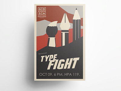 Typefight Poster Design fightclub gdsa poster poster art typefight ucf
