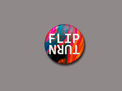 Flipturn Pin Design artwork branding chromasupply clites design fan art flipturn music paint pin