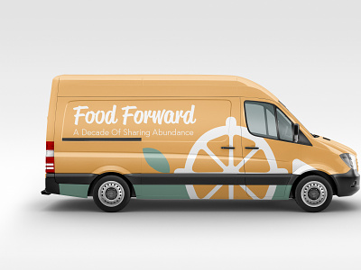 Food Forward - Delivery Van adobe brand branding clites colby design food forward identity logo logotype mockup nonprofit orange typography visual