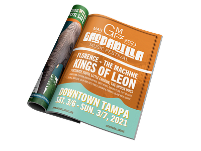 Gasparilla Music Festival - Magazine Ad ad adobe blue brand branding clites colby design festival flag gasparilla indesign mag magazine music orange pirate