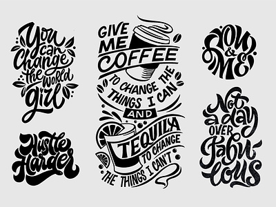 Lettering Collection calligraphy design hand lettering lettering procreate type typography