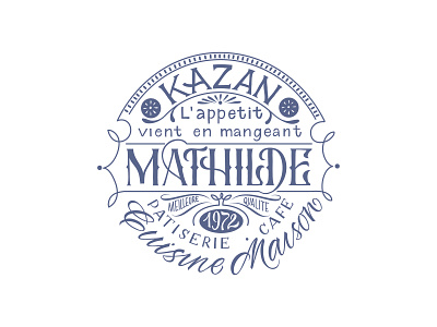 Matilde Cafe & Patiserie design lettering logo