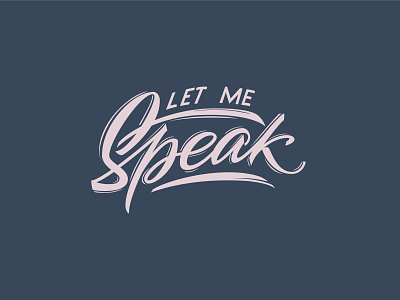Let Me Speak | Language school design lettering logo vector