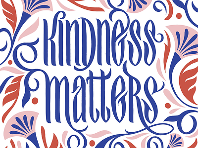 Happy World Kindness Day! adobe illustrator adobe photoshop calligraphy illustration lettering pattern procreate