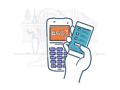 Payments Made Easy. illustration line art