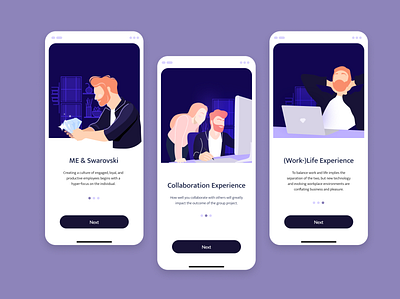 Swarovski illustrations app design illustration onboarding onboarding ui ui uidesign uiux vector