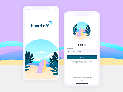 Kitesurfing UI board branding design illustration kite kiteboarding kitesurf kitesurfing logo ocean sea surf ui vector water waves