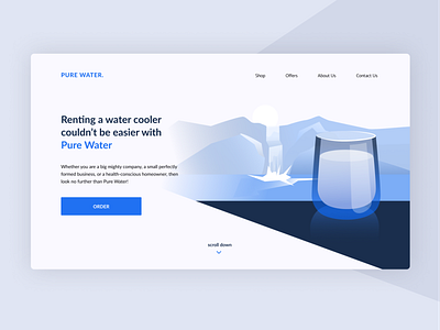 Water delivery desktop blue delivery design desktop illustration ui uidesign ux uxui vector water