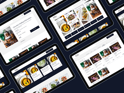 Online Menu delivery design dessert digital dishes figma food menu mobile restaurant soup typography ui ux uxui web website