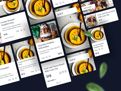 Online Visual Menu elements