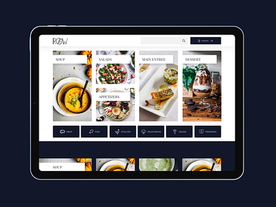 Online Menu template delivery design desktop food mobile order restaurant shop tablet ui uiux ux web website website design