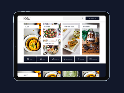 Online Menu template