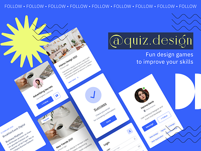 Quiz.design branding card design desktop game graphic identity mobile practice quiz quizz tablet uiux web webdesign website