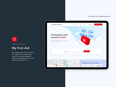 My First Aid Courses Website animation blue courses design desktop digital driving emergency first aid illustration mobile student swiss switzerland tablet ui ux vector website zurich